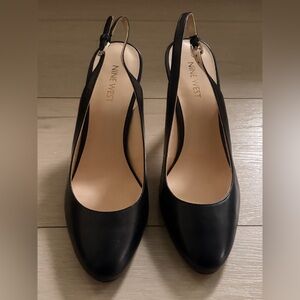 Nine West Classic Black Slingback Heels